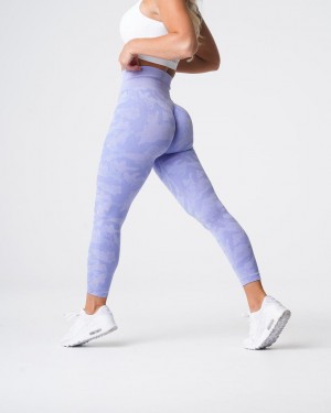 NVGTN Camo Seamless Leggings Dam Blå | SE671XY