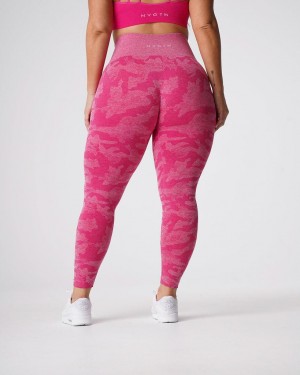 NVGTN Camo Seamless Leggings Dam Fuchsia | SE333XY