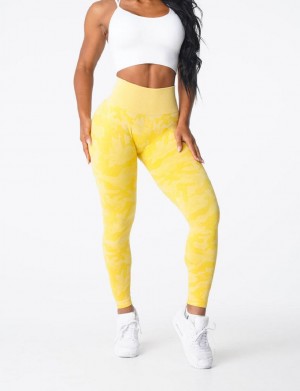 NVGTN Camo Seamless Leggings Dam Gula | SE541XY