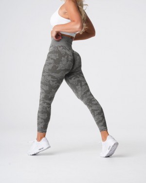 NVGTN Camo Seamless Leggings Dam Khaki Gröna | SE281XY