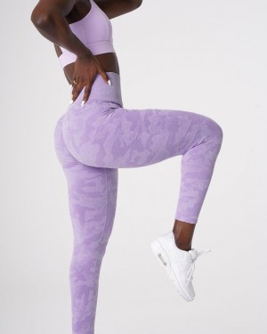 NVGTN Camo Seamless Leggings Dam Lila | SE385XY