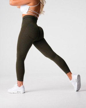 NVGTN Contour 2.0 Seamless Leggings Dam Olivgröna | SE022CT