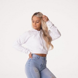 NVGTN Cozy Vibes Drop Shoulder Cropped Hoodie Dam Vita | SE676MQ