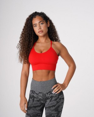 NVGTN Flourish Seamless Sport Bh Dam Mörkröda | SE008IL