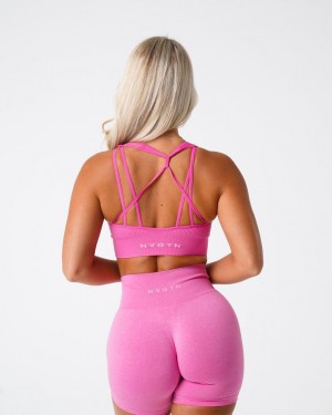 NVGTN Galaxy Räfflad Seamless Sport Bh Dam Rosa | SE609AH