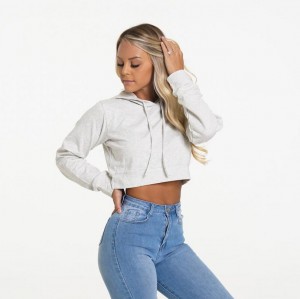 NVGTN Kick Back Hoodie Dam Ljusgrå | SE806MQ