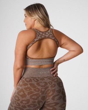 NVGTN Leopard Eclipse Seamless Sport Bh Dam Beige | SE339QM