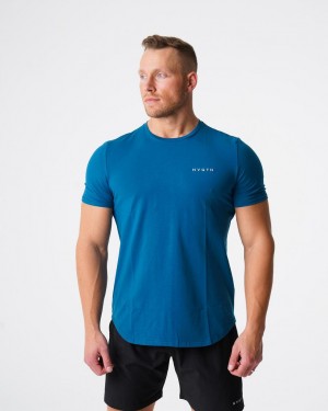 NVGTN Pulse Fitted Tee T-shirt Herr Blå | SE639GS