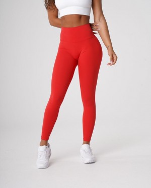 NVGTN Signature 2.0 Leggings Dam Mörkröda | SE752BE