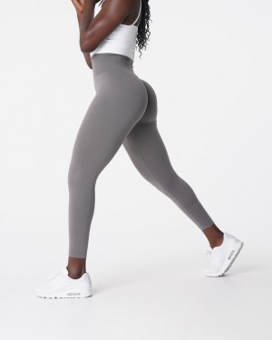 NVGTN Solid Seamless Leggings Dam Grå | SE571NW