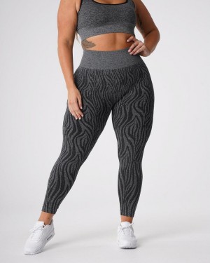 NVGTN Speckled Zebra Seamless Leggings Dam Svarta | SE831NW