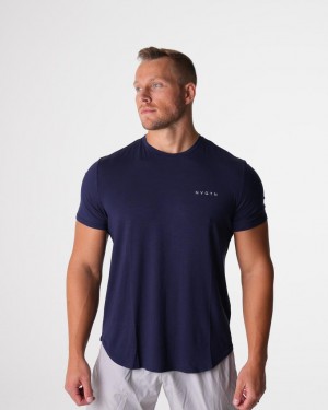 NVGTN Tech Fitted Tee T-shirt Herr Marinblå | SE054WN