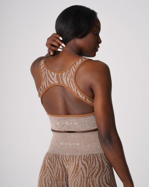 NVGTN Zebra Eclipse Seamless Sport Bh Dam Beige | SE030RV